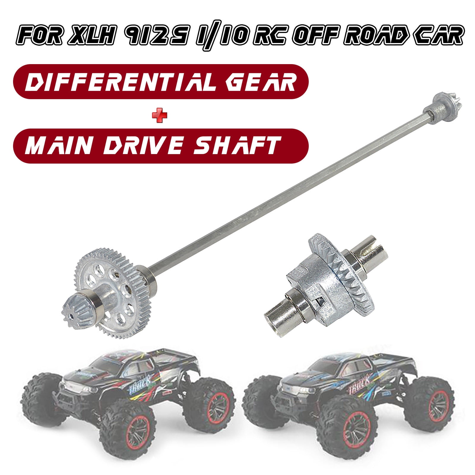 Metal Differential Gear + Main Drive Shaft Part For XLH 9125 1/10 RC