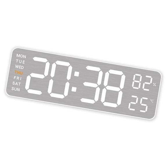 Metal Digital Alarm Clock with Adjustable Brightness and Two Power Option for Convenient Use