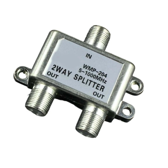Metal Digital TVs Splitter 1 To 2 Way Signals Distribution For Home Theater With High Frequency Transmission Technology