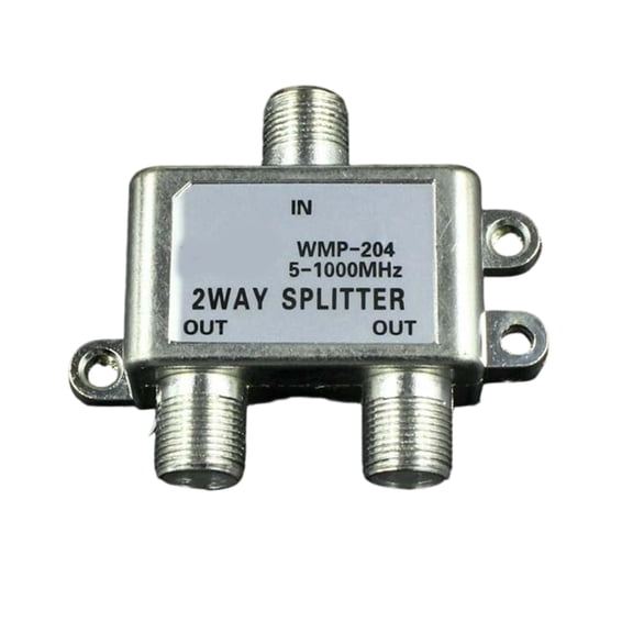 Metal Digital TVs Splitter 1 To 2 Way Signals Distribution For Home Theater With High Frequency Transmission Technology