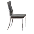 thumbnail image 1 of Metal Dining Side Chair with Acrylic Backing, Set of 2,Gray and Silver- Saltoro Sherpi, 1 of 5