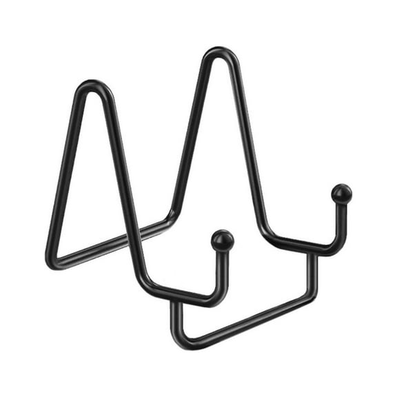 Metal Display Stand Easel Photo Frame Holder Set Of 3 For Pictures Plates Books Tabletop Decoration Black Wrought Iron Construction