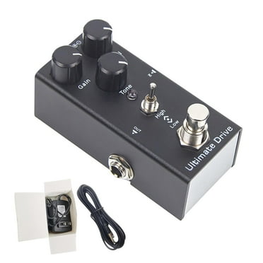 Metal Distortion Guitar Pedal with Overdrive/Reverb/Chorus Effects - 4-in-1 Multi-Effects Processor for Electric Guitar (Includes Power Adapter) Black