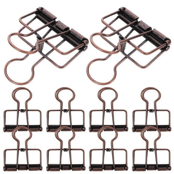 Metal Document Book Binder Clip Cute Storage Clips Paper for Office+supplies Scapbook Fixing Invoice 10 Pcs