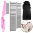 thumbnail image 1 of Somnr Metal Dog Combs for Cats Dogs, Pet Grooming Combs Set with Round Teeth for Dogs Cats and Other Pets Removing Tangles and Knots, 1 of 7