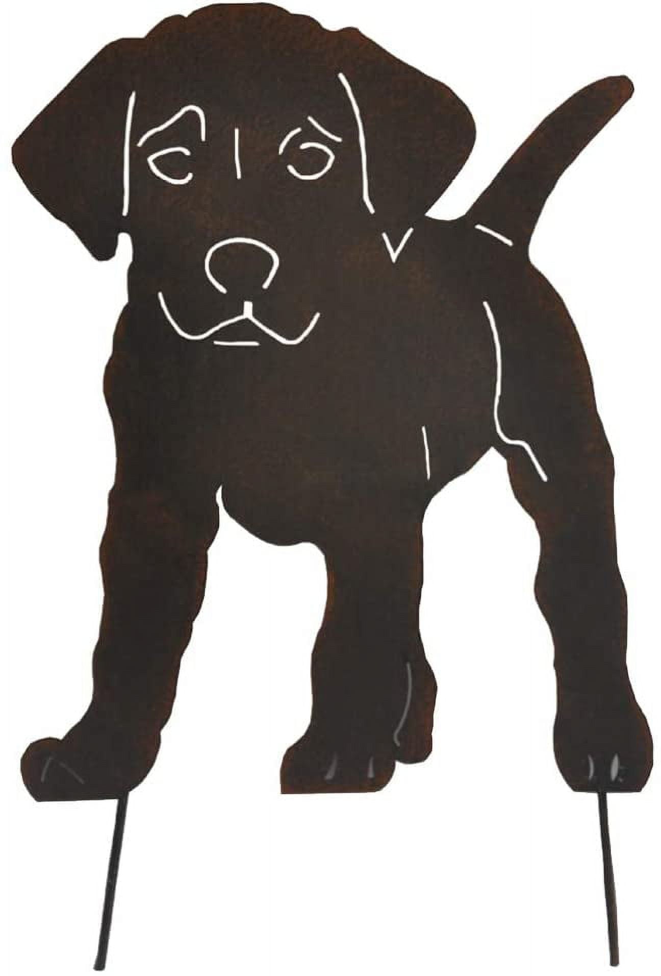 Metal Dog Garden Statue Dog Decor Silhouette Stake Animal Decorative