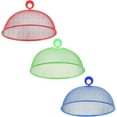 thumbnail image 1 of Metal Dome Mesh Food Cover, GIXUSIL 10" Outdoor Food Mesh Tents Screen Plate Covers for Dinner Plates, 3 Pcs Fruit Flies Nets Picnic Food Umbrella for Table Bbq Camping Party (Multicolor), 1 of 7