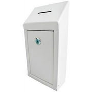 Metal Donation Box with Top Coin Slot and Lock with 2 Keys