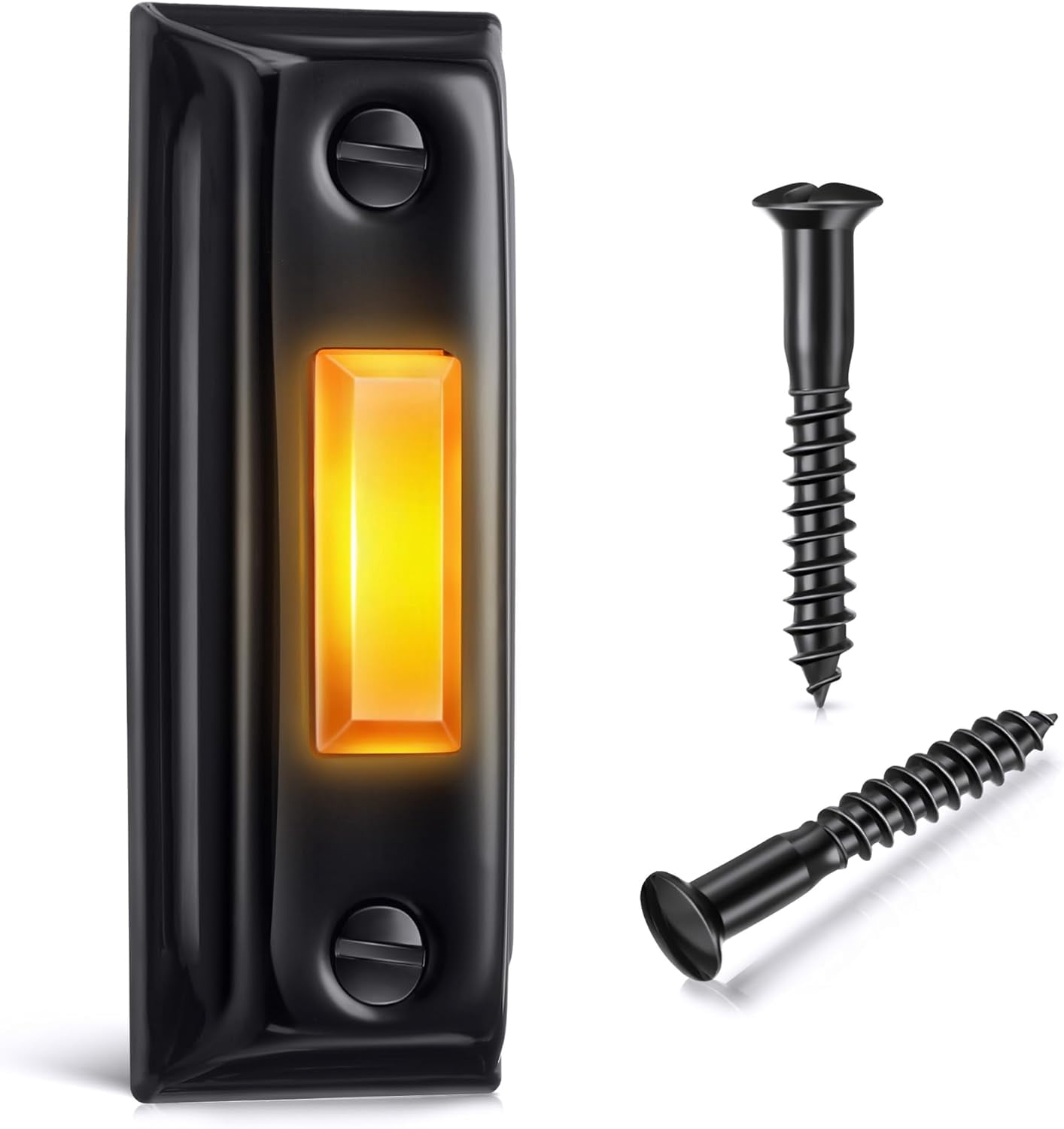 Big Button Reactive Push Release Door Bell Switch Plate Light Satin