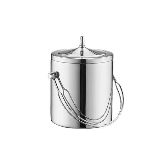 Metal Double Wall Ice Bucket With Lid For Cocktail Bar, Wine, Home Bar Accessories
