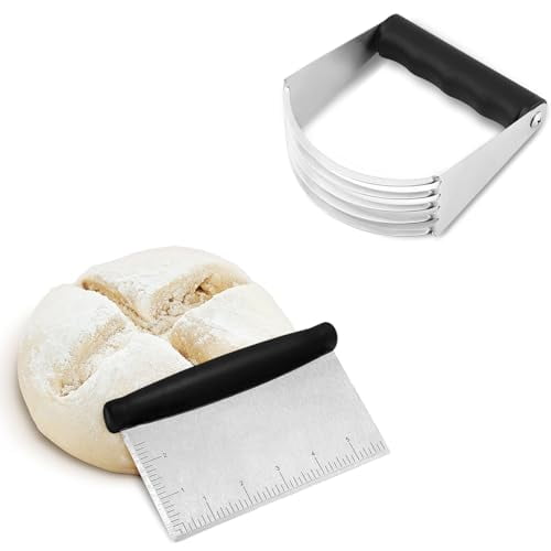 Metal Dough Blender,Pastry Shortening Blender Cutter,Heavy Duty Pastry Cutter,Pastry Blender And Butter Cutter for Mixing Flour Butter;Dough Pastry Scraper,Dough Cutter,Pastry Scraper (Style-C)
