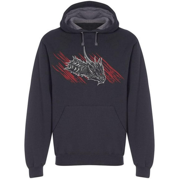 Metal Dragon Hoodie Men -Image by Shutterstock, Male Large