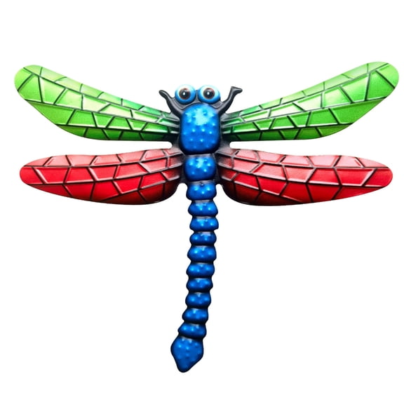 Metal Dragonfly Wall Art Decor Outdoor Garden Fence Hanging Decorations Home