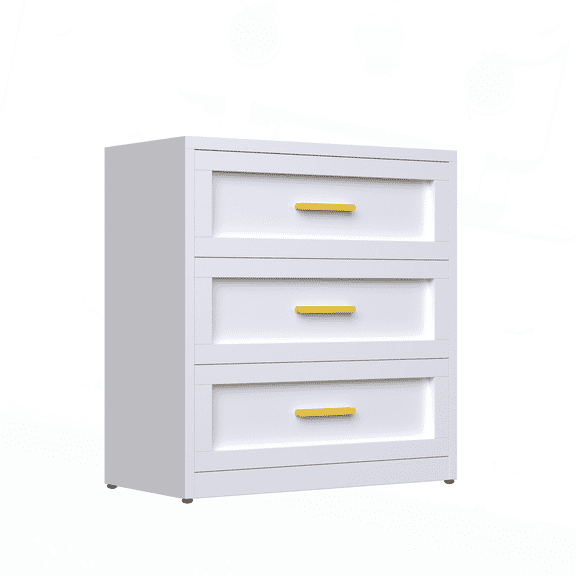 Metal Drawer Dresser for Bedroom, Tall Bedroom Dresser with Large Drawer & Golden Handles,Metal Storage Organizer Cabinet Chest of Drawer for Closet