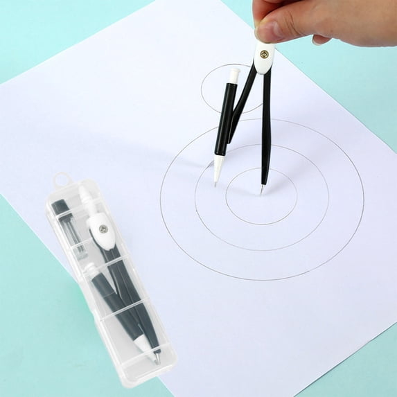Metal Drawing Compasses Set, Precision Geometry Tool, Adjustable Radius with Storage Box, Ideal for Students and Professionals for Technical and Art Drawings