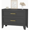 thumbnail image 1 of Metal Dresser for Bedroom 2 Drawers Dresser Metal Storage Dressers Organizer,24.8" H Black Drawer Chest, Closet Organizers for Living Room, Hallway, Closet, 1 of 7