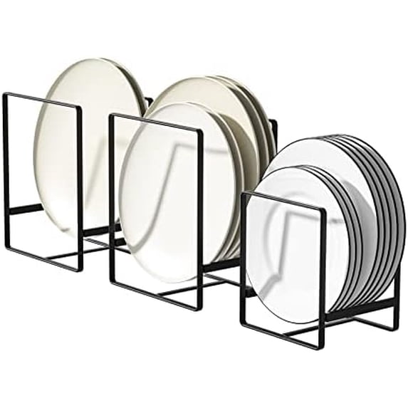 Metal Drying Rack, 3 Pack Inside Cabinet Plate Holders Organizers ...