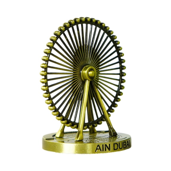 Desktops Dubai Ferris Wheel Metal Statue Rotating Ferris Wheel Model Ornament Table Desk Statue Decorations