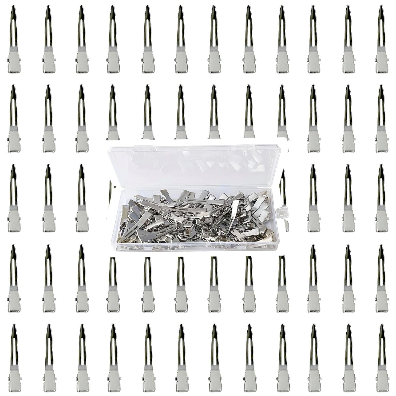 Metal Duck Billed Hair Clips for Women Styling Sectioning, Silver Hair ...