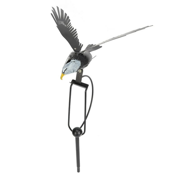 Metal Eagle Figurine with Flapping Wings Simulation Bird Ornament Flying Eagle Garden Stake, Bird Statue Garden Art Sculptures for Outdoor Garden Lawn Yard