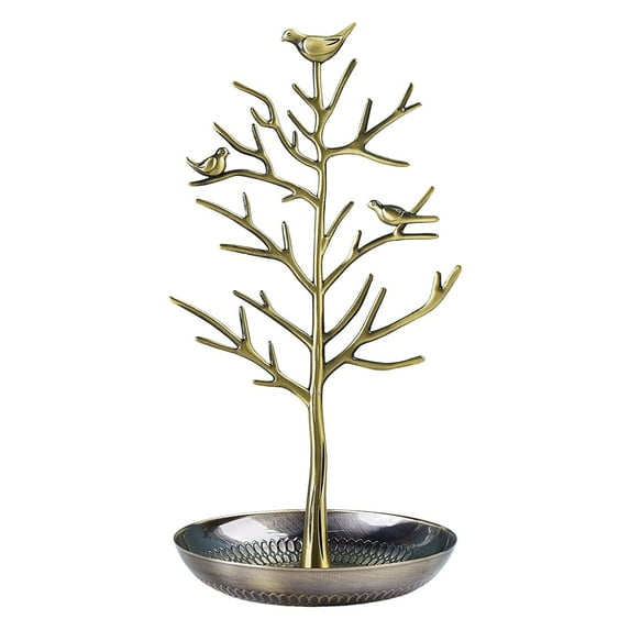 Metal Earring Display Holder, Bird Tree Jewelry Stand Bird Tree Stand Jewelry Display, Nostalgic Artificial Candy Tree Themed Desktop Decoration Earring Holder