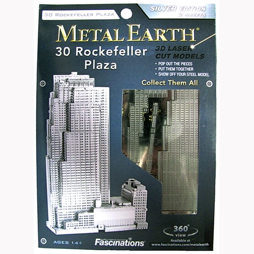 Metal Earth 3D: Rockefeller Plaza Model (Silver Edition)