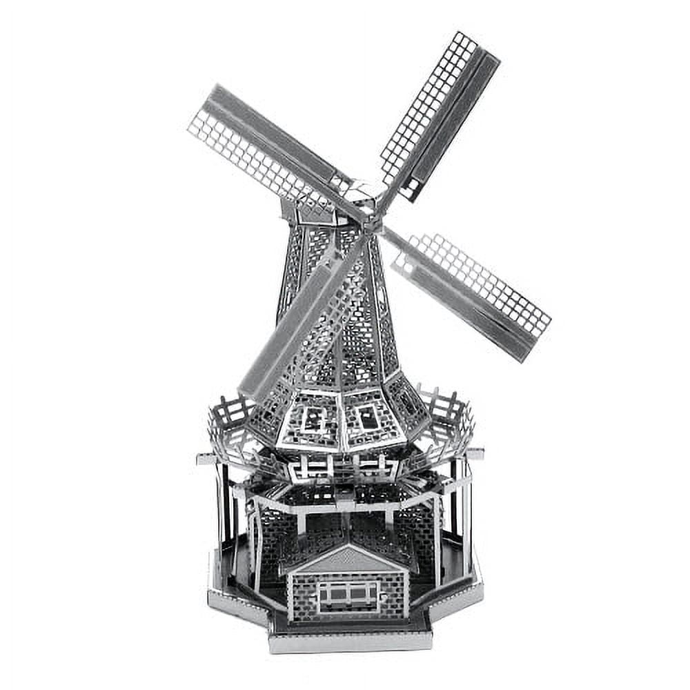 Silver Metal Windmill 3D Model Kit