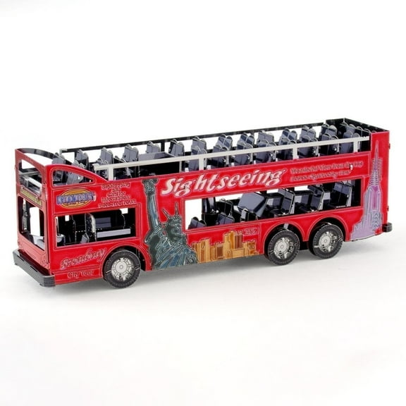 Fascinations Metal Earth Big Apple Tour Bus 3D Metal Model Kit, 3D puzzle, puzzle for adults, 3D puzzle assembly, Christmas Gift, DIY