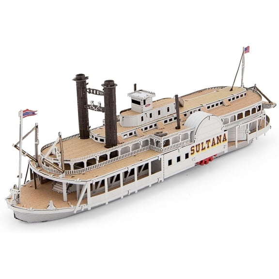 Model Kit Sultana Steamboat (Moderate Difficulty) Steel Model by Metal Earth