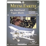 Model Kit De Havilland Tiger Moth Trainer Aircraft (Moderate Difficulty) Steel Model by Metal Earth