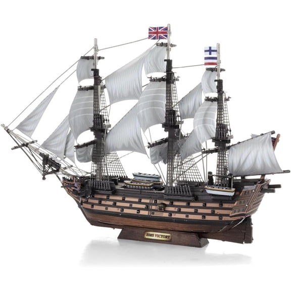 Model Kit HMS Victory British Navy Ship (Challenging Difficulty) Steel Model by Metal Earth
