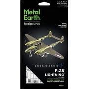 Model Kit Lockheed Martin P-38 Lightning Fighter Aircraft #162 United States Army Air Forces Challenging Difficulty Model by Metal Earth