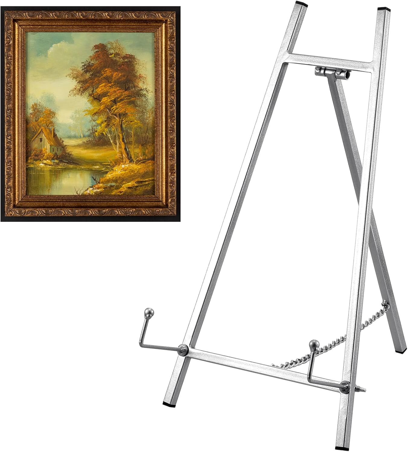 Black Metal Easel Stand - 16.5" Tall Tabletop Display Stand For Pictures, Plates, Mirrors, Books 1 thumbnail image
