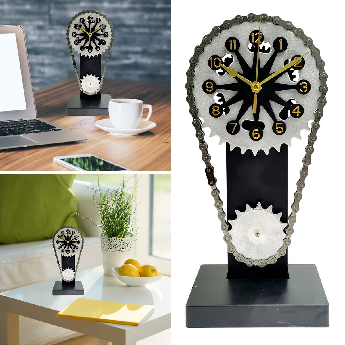 Metal Edition Rotating Gear Clock Decorative Wall Clock Vintage