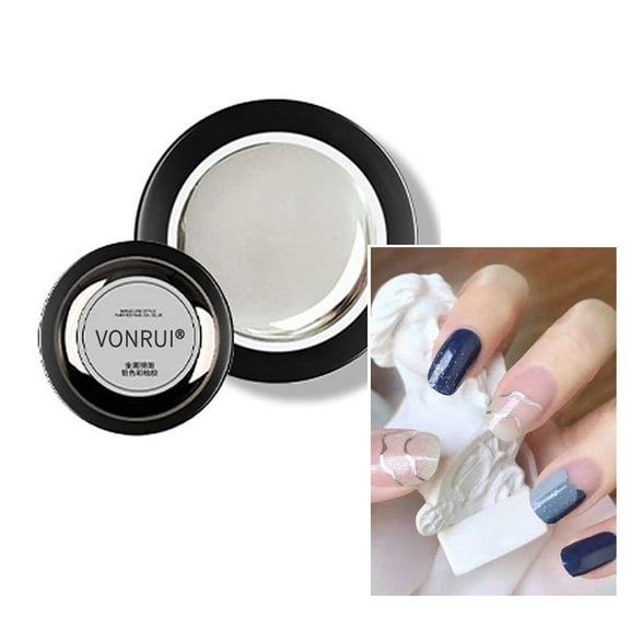 Metal Effect Nail Gel Rose Gold Silver UV LED Draw Painting Stamping Nail Art Color Gel Polish Manicure Long Lasting Gel Vernish