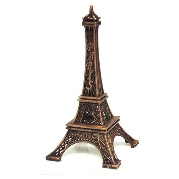 Metal Eiffel Tower Paris France Souvenir, 6-inch, Brown