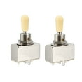 thumbnail image 1 of Metal Electric Guitar 3 Way Box Toggle Switch With Cream Knob 2 pcs, 1 of 5
