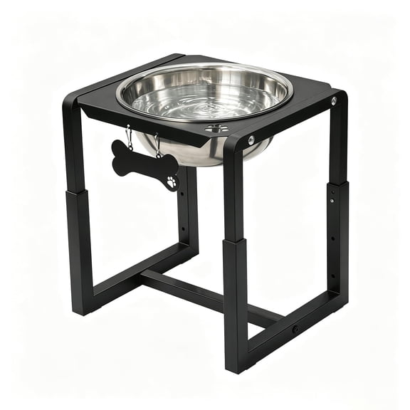 Metal Elevated Dog Raised For Medium/large Breeds With One 111oz Stainless Steel Water 3 Adjustable Height (8.8"/11.5"/14") Bowl Stand Protect Neck & Joints