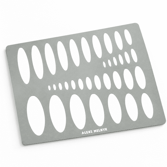 Metal Ellipse Art Template Stencil, Stainless Steel Oval Drawing Tool for Drafting and Crafts