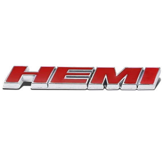 Metal Emblem Decal Logo Trim Badge "HEMI" (Red)