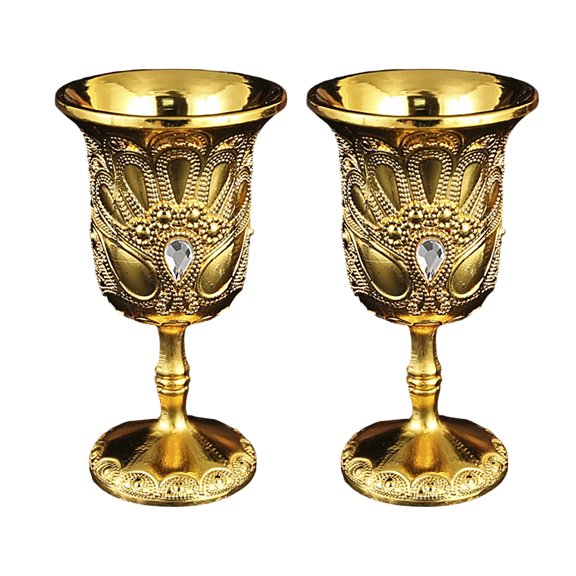 Metal Embossed Goblets for Medieval European Home Cocktail Parties