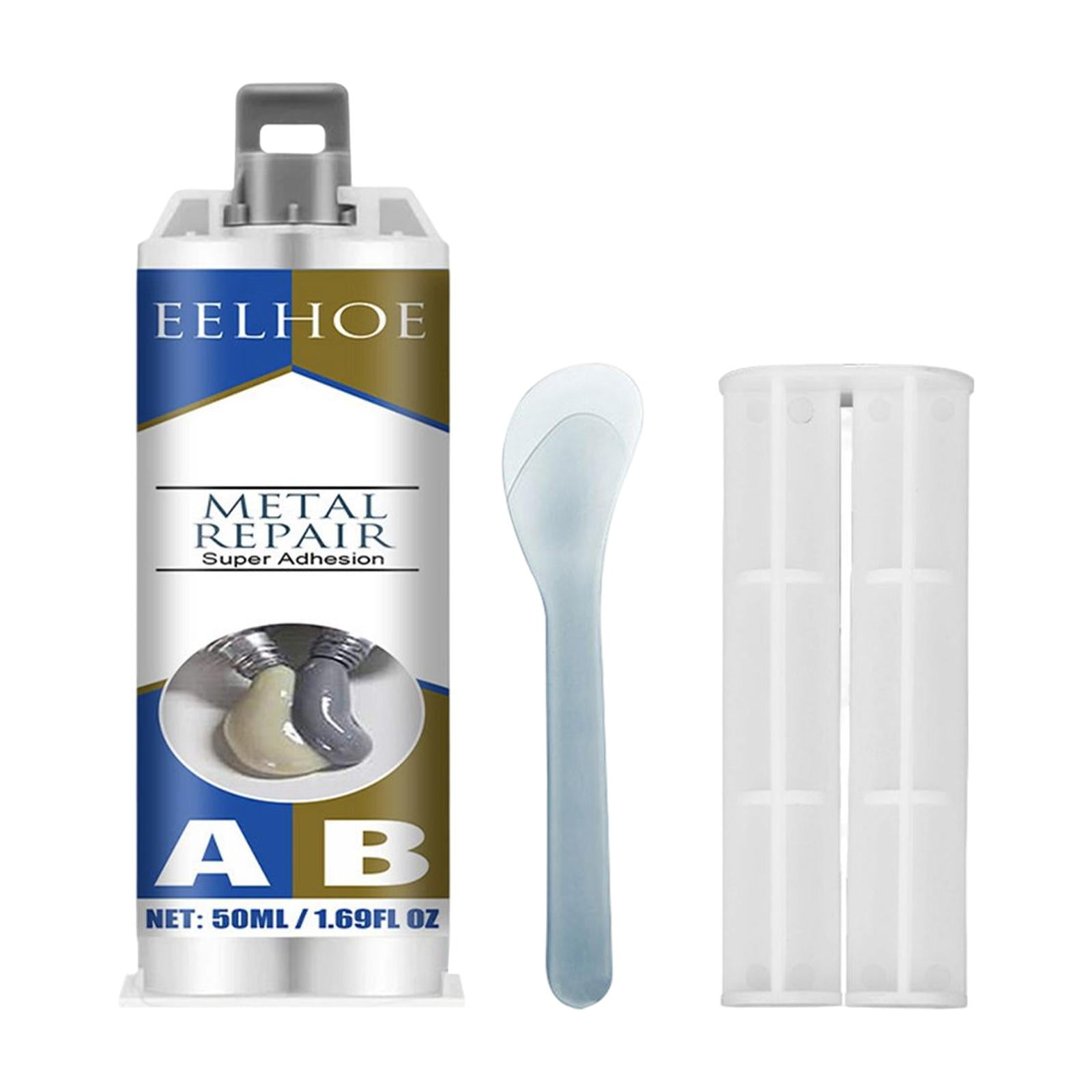 2pcs Heat Resistant Glue Extrusion AB-Metal Adhesive Liquid Weld Aging  Resistance Multi-function for Hard Plastics and Ceramics