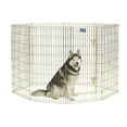 thumbnail image 1 of Metal Exercise Pen / Pet Playpen No Door, 48-Inch High & Includes 8 Panels, Gold, 1 of 4
