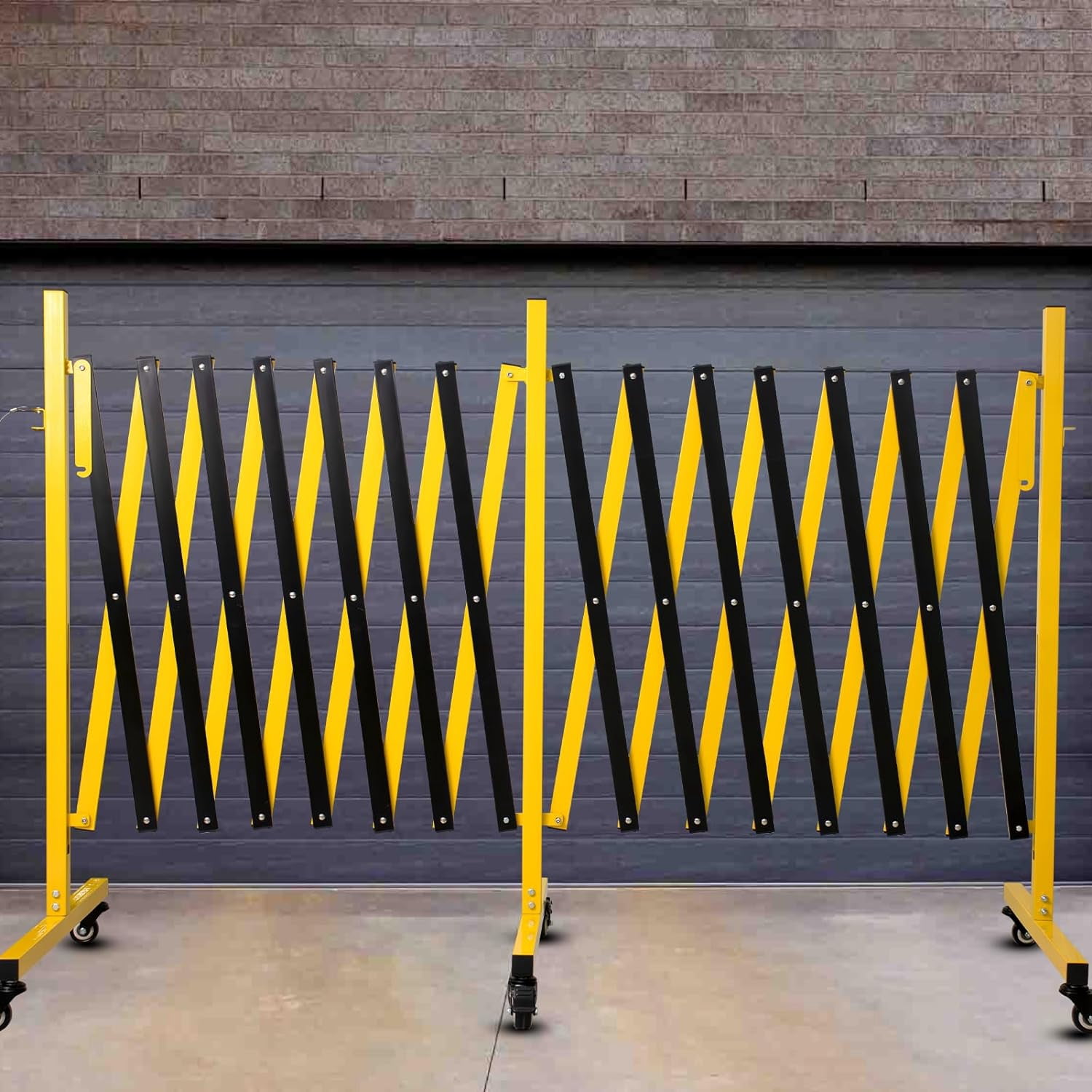 Metal Expandable Barricade, 23 Feet Retractable Fence Outdoor, Mobile ...