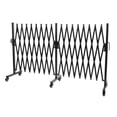 thumbnail image 1 of Metal Expandable Barricade Gate, 17.72FT Folding Security Gate with Wheels, Flexible Retractable Fence Gate, Mobile Barrier Gate, Portable Safety Barrier, Black, 1 of 9