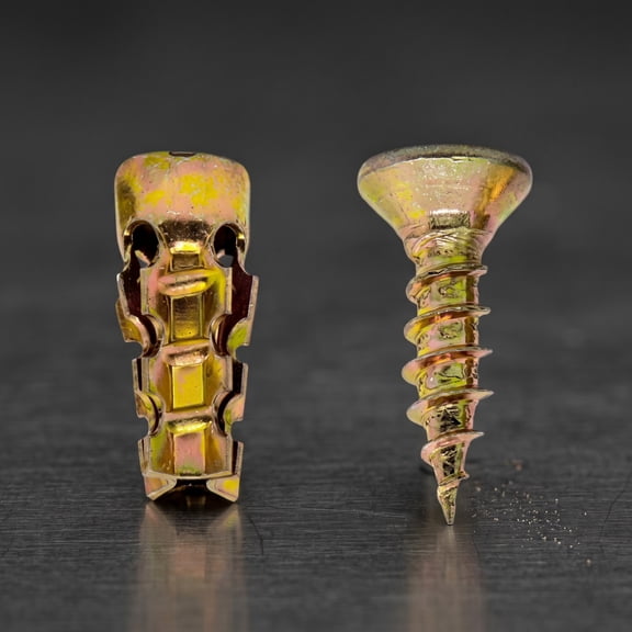 Metal Expansion Wall Anchors Countersunk Screws Drywall Anchor Kit Lightweight for Plasterboard and Brick Installation