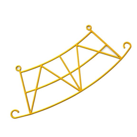 Metal Extender Designed for Bird Feeder - Add On Accessory with Screws Included, Fan-Shaped Design More Room for Visiting Birds to Land Gold