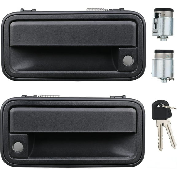 All Metal Exterior Door Handles w/Lock Cylinders & Keys Compatible with Chevy Tahoe Suburban C/K1500 C/K2500 C/K3500 GMC Yukon Replaces 15742229 15742230