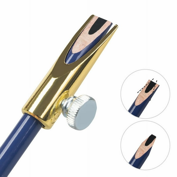 Metal Eyebrow Pencil Sharpener, Eyebrow Pencil Sharpener, Eye Pencil Sharpener, Pencil Sharpener Makeup, Makeup Sharpener, Dual U-Shaped Slots Manual Makeup Sharpening Tool for Peel-Off Brow Pencils