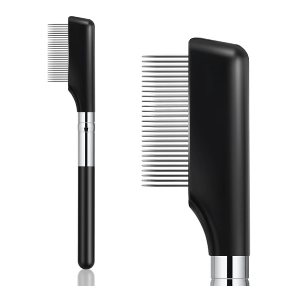 Metal Eyelash Comb, Eyelash Separator Tool Professional Mascara Combs Eyebrow Brush with Metal Teeth Definer Lash Combs Separator for Eyelashs Extensions Combing Separating Lashes